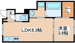 JR姫新線 余部駅 徒歩36分の賃貸アパート 1階1LDKの間取り