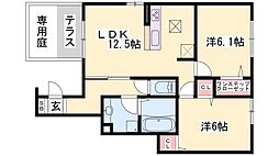 ソレイユ 2LDKの間取図画像