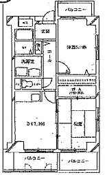 泉マンション 2DKの間取図画像