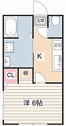 リープラス恵比須駅前 1Kの間取図画像