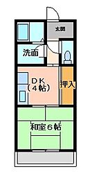 メゾン大半田 1DKの間取図画像