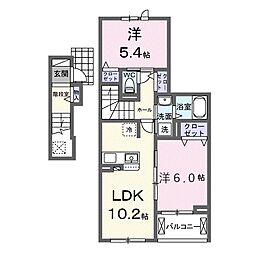 フォルトゥーナ 播磨 2LDKの間取図画像