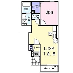 フォルスト1 1LDKの間取図画像