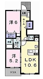 クール・ヴィヴァーチェC 2LDKの間取図画像