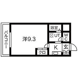 クオリティ21広畑 1Kの間取図画像