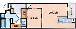 OAFLAT御立東2 1LDKの間取図画像