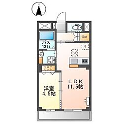 ソネテラス 1LDKの間取図画像