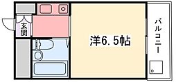 忍町中村コーポ ワンルームの間取図画像