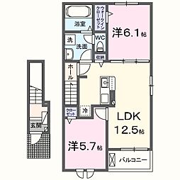 飾磨区阿成植木アパート 2階/204