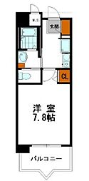 サニーガーデン 1Kの間取図画像