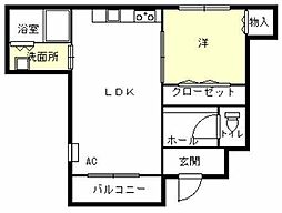 コンフォルトプラス 1LDKの間取図画像