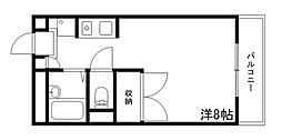 ノーブル高町 ワンルームの間取図画像