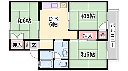 くすの木ハイツ2 3DKの間取図画像