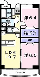 ラフォーレ東山 2LDKの間取図画像