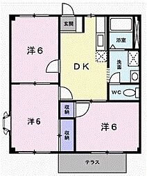エルガーデン 3DKの間取図画像