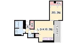 パラスト・KS 1LDKの間取図画像