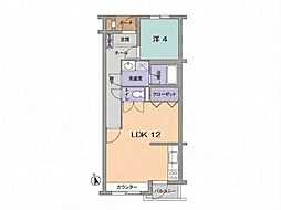 クレードル二子玉川園 1LDKの間取図画像