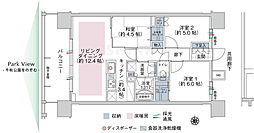 レーベン秋田駅前GRANLIVER 3LDKの間取図画像
