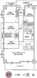 ヴェレーザ登町 4LDKの間取図画像