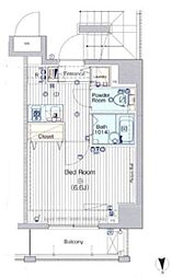 ヴォーガコルテ池袋サンテスタ 1Kの間取図画像