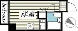 エクセル1 ワンルームの間取図画像