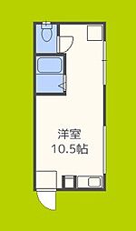 吉田ビル 3階ワンルームの間取り