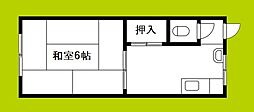中村マンション 1Kの間取図画像