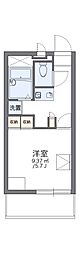 レオパレス七道 2階1Kの間取り