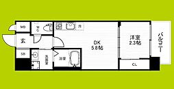 セレニテ南堀江エクラ 11階1DKの間取り
