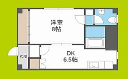 ロイヤルシティ第1ビル 3階1LDKの間取り