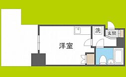 CLASS HILLS 難波南 1階ワンルームの間取り