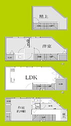 万代6丁目中古戸建 3LDKの間取り