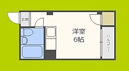 コンフォート緑橋 4階ワンルームの間取り