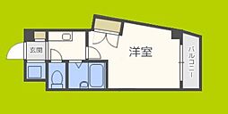 エストゥディオ・アヴァンサル 7階1Kの間取り