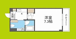 グランドヴィラ都島 5階1Kの間取り