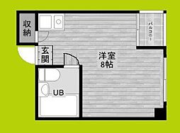 ライラックパート1 ワンルームの間取図画像