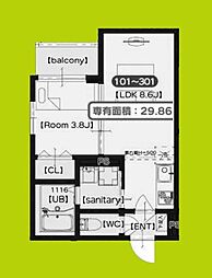 間取図画像 1LDK