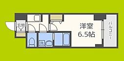 S-RESIDENCE阿波座West 3階1Kの間取り
