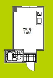 大宝　上本町ロイヤルハイツ 3階ワンルームの間取り