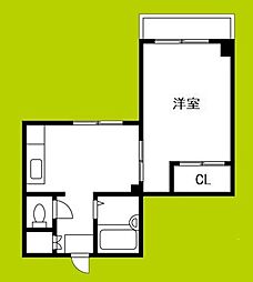 I Cube流町 1階1Kの間取り