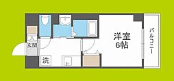 オズレジデンス今里NORTH 6階1Kの間取り