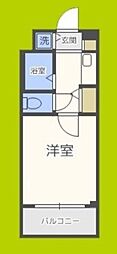 プレサンス阿倍野阪南町 3階1Kの間取り