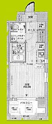 クレアート新大阪パンループ 5階ワンルームの間取り