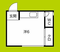第三エクセルビル 3階ワンルームの間取り
