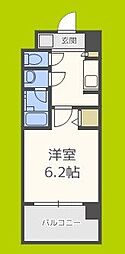 スプランディッド難波II 9階1Kの間取り