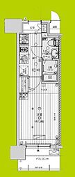 エグゼ難波WESTリバー 4階1Kの間取り