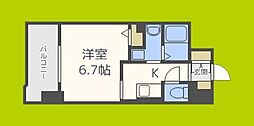 エイペックス大阪城西 7階1Kの間取り