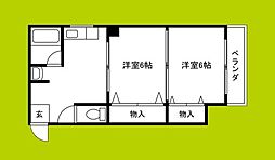 ホルムグランデ帝塚山 2階2LDKの間取り