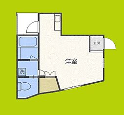 アビタシオン桃谷 1階1Kの間取り