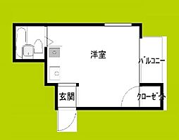 メゾングロワール 4階ワンルームの間取り